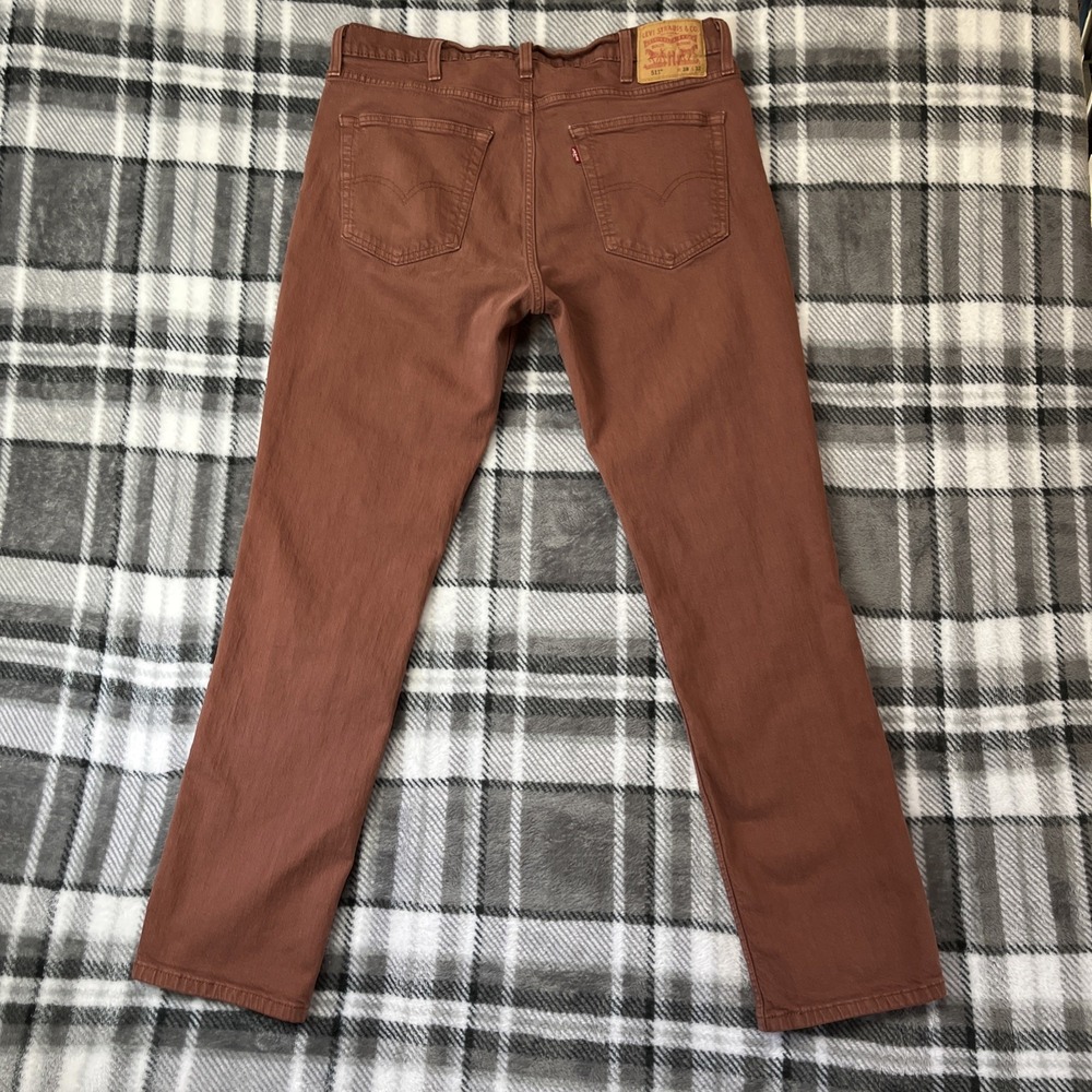 Levi's Slim Straight Jeans in Rust Brown 38x32